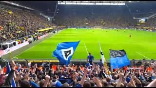 BVB - HSV Fans singen Europapokal Lied