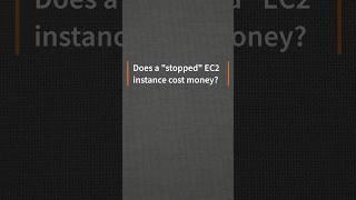 Does a "stopped" EC2 instance cost any money?