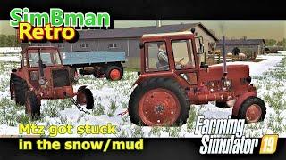 Mtz got stuck in the snow/mud - Farming Simulator 19