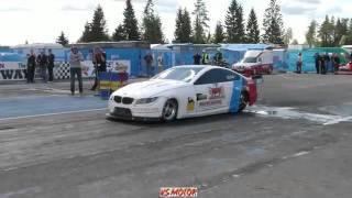 BMW M5 V10 Twin Turbo Drag Race 6-93s - 1_4 mile -327kmh