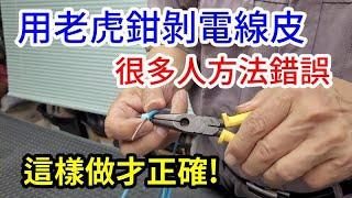 用老虎鉗剝電線皮 很多人都錯了 這樣做才正確! (請打開CC字幕) /愛迪先生