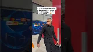 Kylian Mbappe leaves the Emirates after Real Madrid’s 3-0 DEFEAT against Arsenal  #mbappe