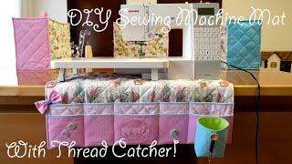 DIY How to Make a Quilted Sewing Machine Mat + Thread Catcher | Coudre Tapis pour Machine à Coudre