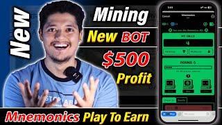 Mnemonics Telegram Bot Mining App  - $Bill Mining $500 Profit | New Crypto Mining Bot In 2024 