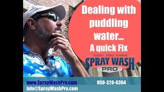 Spray Wash Academy -Quick trick to remove puddling water