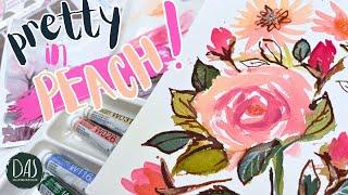 PEACH is the Color of 2024 - learn UNIQUE ways to mix and use it in this watercolor painting video!