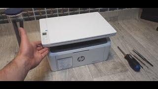 HP LaserJet M111 / M141 How to disassemble? Disassembly. Stove repair. Thermal film. Pressure shaft