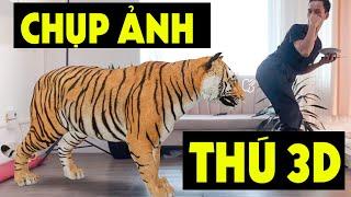 Chụp ảnh với THÚ 3D tại nhà trên điện thoại | Chú Hùng vlog