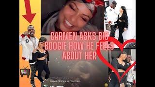 Carmen asked BIG BOOGIE how he feels about her, HE STARTED BLUSHING 