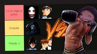 Hice Tier lists de personajes a los que les gano en una pelea (ponele)