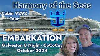 HARMONY of the Seas EMBARKATION from Galveston 8 Night CoCoCay | Balcony Cabin 9292 Life WIth Favor