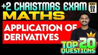 Plus Two Maths | 6. Application of Derivatives | Eduport