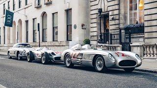 Stirling Moss £300m Mercedes 300SLR Arrives in London + Richard Hammond, Rowan Atkinson