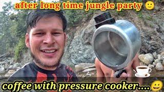 coffee with pressure cooker ‍️ next level party  @Zorabhaivlogs #trending #vlog