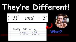 Squaring Negative Numbers - They're Different!