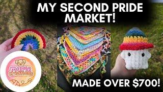 My Second Pride Market! Crochet Market Vlog & Breakdown! with patterns!