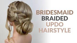 Elegant Braided Side Bun Updo