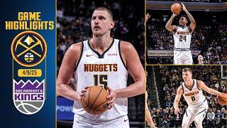 Denver Nuggets vs. Sacramento Kings Full Game Highlights  | 4/9/25
