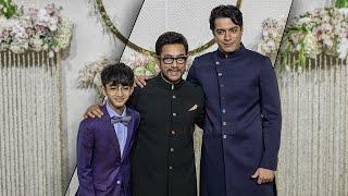 Aamir Khan with Son Azad and Junaid in One Frame at Ira Khan's Reception