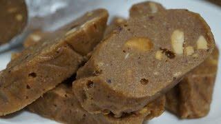 Сладкая колбаска из печенья и какао - очень вкусная