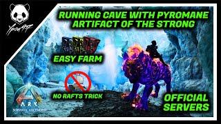 Running Hard Ice Cave With Pyromane - Easy Artifact And Loot Farm | ARK: Survival Ascended