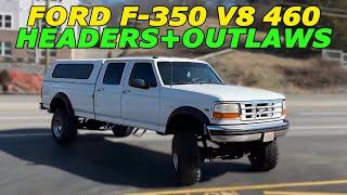 Ford F-350 V8 (460) Exhaust Sound w/ Headers & Flowmaster Outlaws!