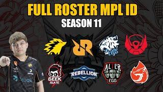 FULL ROSTER MPL ID SEASON 11 !!! ACIL OUT