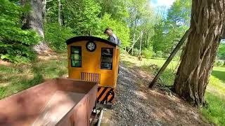 Laying track on the Stoddard Hill Farm Railway