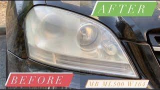 How to faded Headlight restoration diy ml500 MB