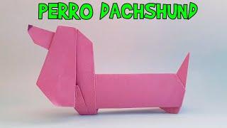  como hacer origami de un perro Dachshund, papiroflexia fácil | mi denali