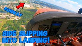 Forward Slipping The Cessna 172 Into Landing! || Full Length Touch & Goes Flight