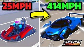 Slowest To Fastest Cars In Driving Empire!