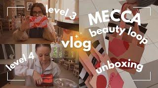 MECCA Beauty Loop Unboxing (Level 3 + Level 4) | girly bestie day out in Melbourne CBD (daily vlog)