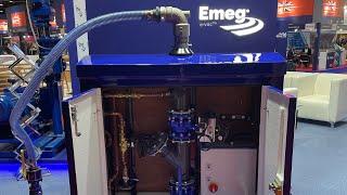 A demo of Emeg's Controlled Emission Toilets (CET) system e-vac™