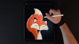 Happy Fox - Procreate Drawing Tutorial