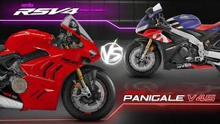 2022 Ducati Panigale V4S vs 2022 Aprilia RSV4 Factory 1100 ┃Italian Superbike Spec Comparison