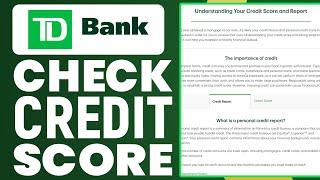 How To Check Your Credit Score In The TD Bank App (2025) Easy Tutorial