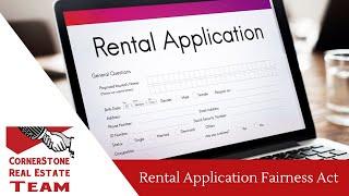 The Rental Application Fairness Act