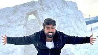 Snow ka ghar bana diya  igloo