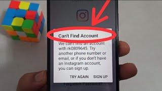how to fix can't find account problem on instagram.