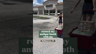 Restock my antique booth with me 🫶 #antiquebooth #antiquemall #styledbycarli