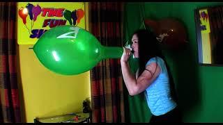 Blowing Up Balloons! Green vs Purple! The 2 Balloon Challenge!