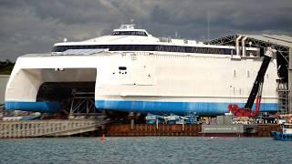 Super-Speed Trimaran Yacht Production – Largest Luxury Catamaran Sailing Yacht Factory Shipyard