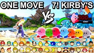 Who Can K.O. SEVEN Kirby's With Only ONE MOVE ? - Super Smash Bros. Ultimate