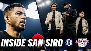 This is how HUGE the San Siro is from the INSIDE  Pitch walk & interview w/ Henrichs! 