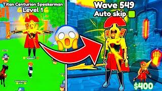 I GOT NEW TITAN CENTURION SPEAKERMAN!549 WAVES ENDLESS MODE - Toilet Tower Defense