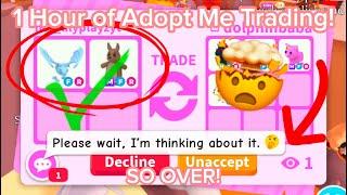 ⭐️1 HOUR of ADOPT ME TRADING!⭐️ High Tier TRADING! Growing My Inventory! Adopt me Roblox!