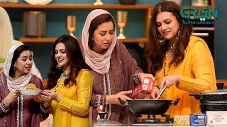 Zara Noor Abbas Cooking On Live Show  Mehfil e Ramzan - Danish Taimoor - Rabia Anum - Green TV