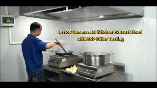 Commercial Kitchen Exhaust Hood with Electrostatic Precipitator Filter