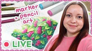 Cozy Forest Marker Art  LIVE